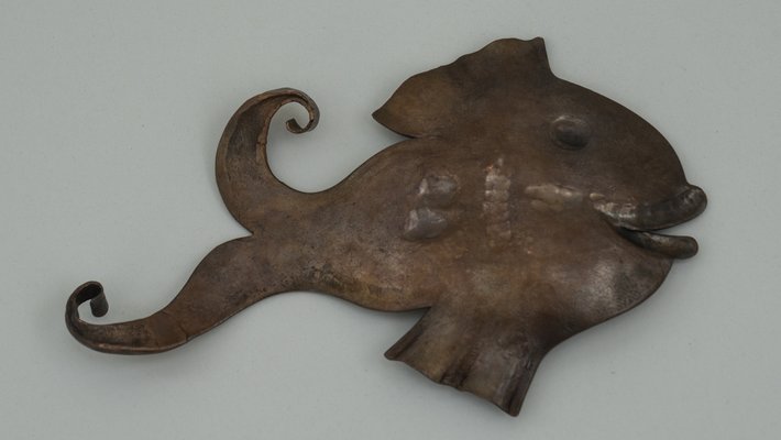 Forged Iron Ashtray in the Shape of a Fish, Vienna, 1960s-SPD-742227