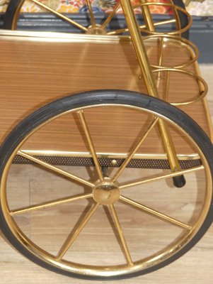 Formica and Brass Bar Cart, 1960s-AFE-1132170