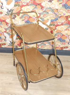 Formica and Brass Bar Cart, 1960s-AFE-1132170