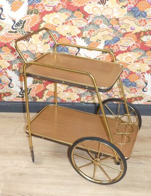 Formica and Brass Bar Cart, 1960s-AFE-1132170