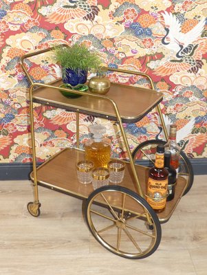 Formica and Brass Bar Cart, 1960s-AFE-1132170