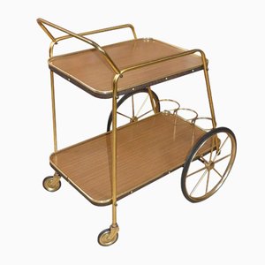 Formica and Brass Bar Cart, 1960s-AFE-1132170