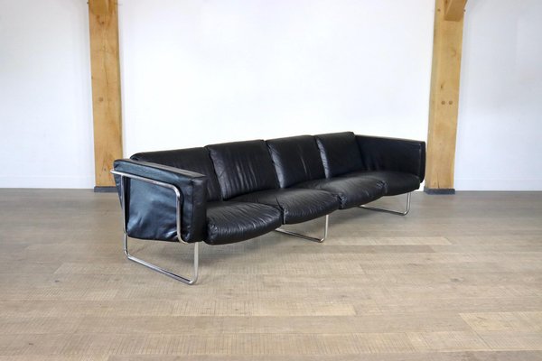 Four Seater Leather Sofa by Hans Eichenberger for Strässle, Switzerland-ZZP-1354049