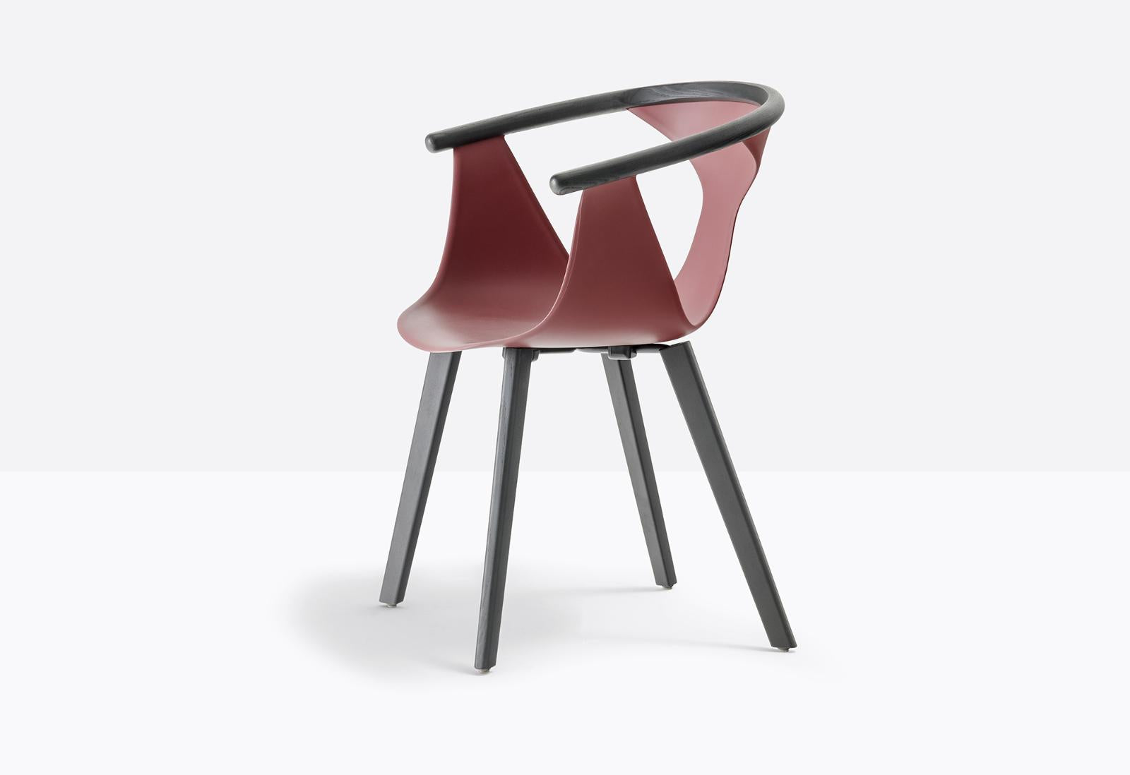 FOX 3725 - Stackable polypropylene chair with armrests by Pedrali