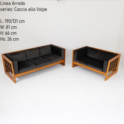 Fox Hunting Series Sofas from Linea Arredo, 1970s, Set of 2-SXX-1761477