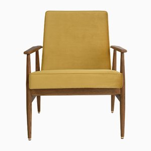 Fox Lounge Chair in Mustard Velvet and Dark Wood, 2023-JOG-1761588