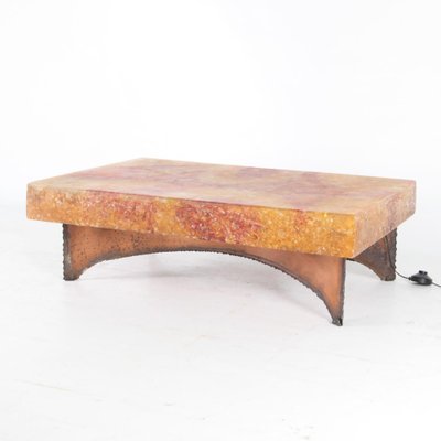 Fractal Resin and Patinated Iron Coffee Table, 1970-DSC-1767852