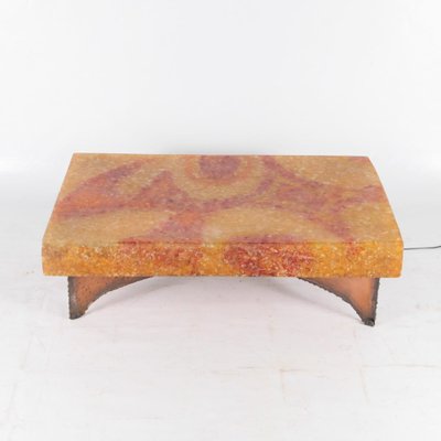 Fractal Resin and Patinated Iron Coffee Table, 1970-DSC-1767852