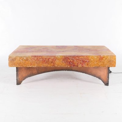 Fractal Resin and Patinated Iron Coffee Table, 1970-DSC-1767852