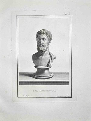 Francesco Cepparoli, Ancient Roman Bust, Etching, Late 18th-Century-ZCI-972035