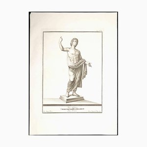 Francesco Cepparoli, Ancient Roman Statue, Original Etching, 18th Century-ZCI-1379403