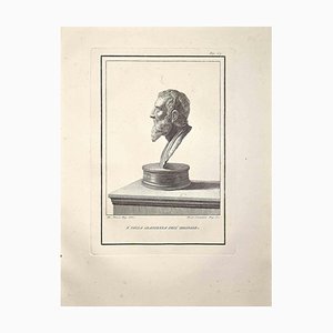 Francesco Cepparoli, Profile of Ancient Roman Bust, Etching, Late 18th-Century-ZCI-972039