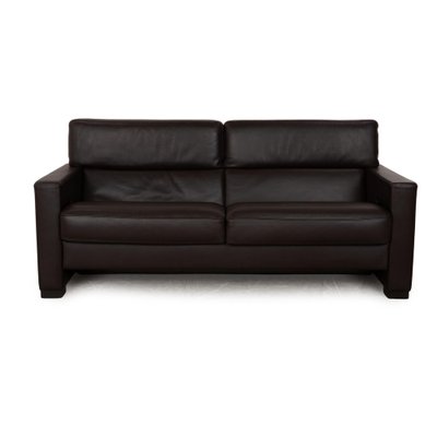 Francis Leather Three Seater Brown Sofa from Brühl-RQW-2036313