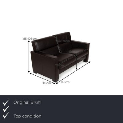 Francis Leather Two Seater Sofa from Brühl-RQW-2023810