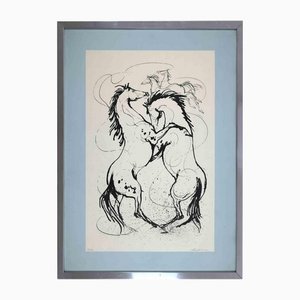 Franco Badellino, Horses, Original Screen Print, 1970s-ZCI-1255921