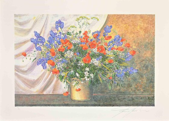 Franco Bocchi, Wildflowers, Screen Print, 1980s-ZCI-1788815