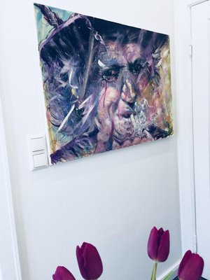 Franke Gallery, Keith Richards Rolling Stones, Art Canvas Acrylic & Painting-WSA-831278