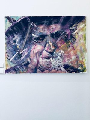 Franke Gallery, Keith Richards Rolling Stones, Art Canvas Acrylic & Painting-WSA-831278