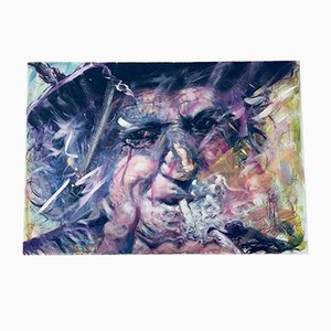 Franke Gallery, Keith Richards Rolling Stones, Art Canvas Acrylic & Painting-WSA-831278