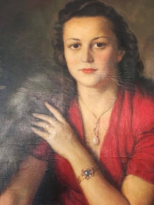 František Vitovský, Portrait of a Woman, Oil on Canvas, Framed-AX-1067771