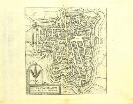 Franz Hogenberg - Map of Ypres - Etching - Late 16th Century-ZCI-822952