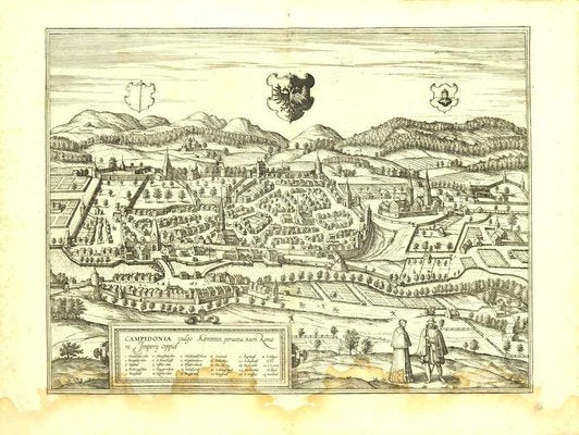 Franz Hogenberg - View of Kempten in Allgau - Etching - Late 1500-ZCI-823534