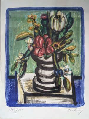 Franz Priking, Still Life with Flowers, 1960s-1970s, Hand-Signed Lithograph-NRC-1819380