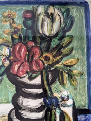 Franz Priking, Still Life with Flowers, 1960s-1970s, Hand-Signed Lithograph-NRC-1819380