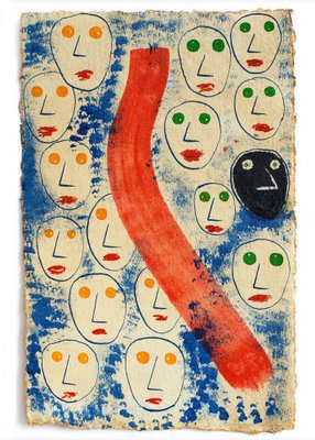 Fred Borghesi, Our Masks, 2023, Watercolor and Ink on Paper-CHG-2031237