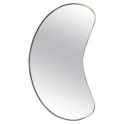 Freeform Brass Wall Mirror by Gio Ponti, Italy 1950s-YUW-1784662