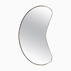 Freeform Brass Wall Mirror by Gio Ponti, Italy 1950s-YUW-1784662