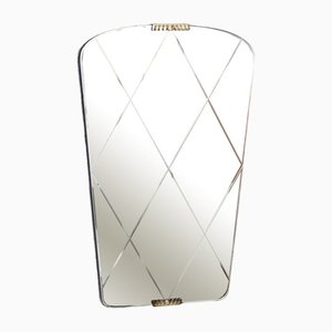 Freeform Engraved Diamond Mirror, 1970s-BQF-1407907