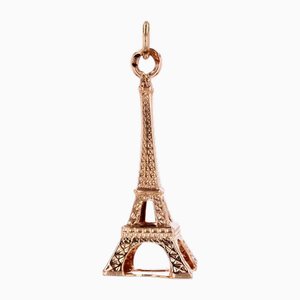 French 18 Karat Rose Gold Eiffel Tower Charm Pendant, 1960s-OLU-2027411