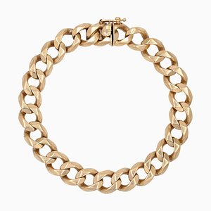 French 18 Karat Yellow Gold Curb Bracelet, 1950s-OLU-1731248