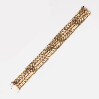 French 18 Karat Yellow Gold Flexible Bracelet, 1960s-OLU-1743317