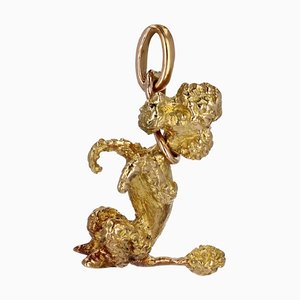 French 18 Karat Yellow Gold Sitting Poodle Charm Pendant, 1960s-OLU-1724506