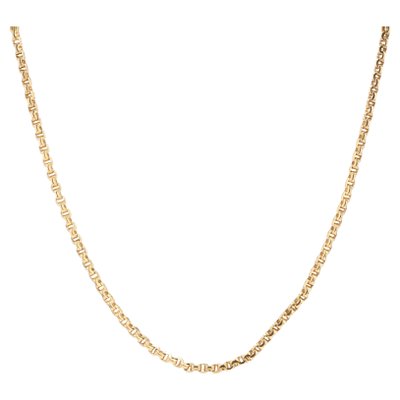 French 18 Karat Yellow Gold Thick Jaseron Mesh Chain, 1950s-OLU-1335863