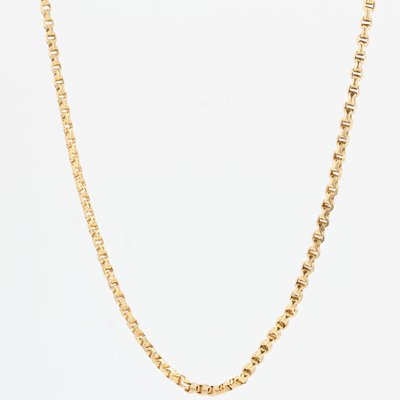 French 18 Karat Yellow Gold Thick Jaseron Mesh Chain, 1950s-OLU-1335863