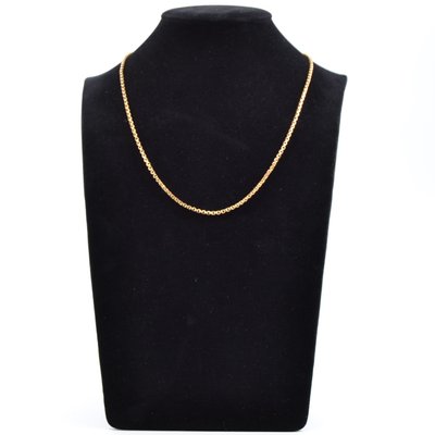 French 18 Karat Yellow Gold Thick Jaseron Mesh Chain, 1950s-OLU-1335863