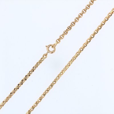 French 18 Karat Yellow Gold Thick Jaseron Mesh Chain, 1950s-OLU-1335863