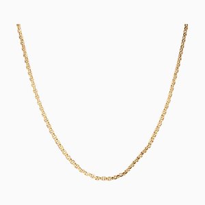 French 18 Karat Yellow Gold Thick Jaseron Mesh Chain, 1950s-OLU-1335863