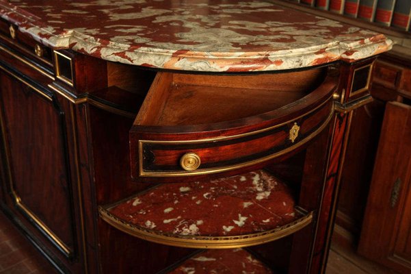 French 19th Century Buffet with Red Languedoc Marble Top-MBH-1032642