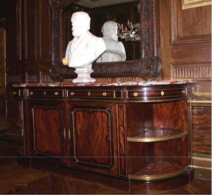 French 19th Century Buffet with Red Languedoc Marble Top-MBH-1032642