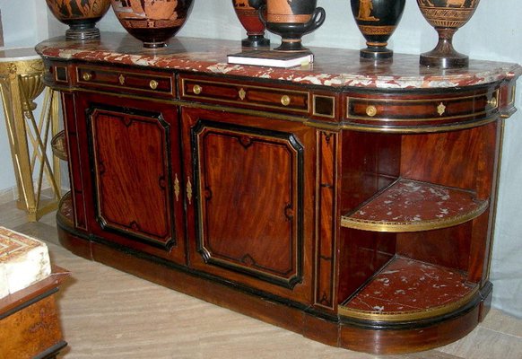 French 19th Century Buffet with Red Languedoc Marble Top-MBH-1032642