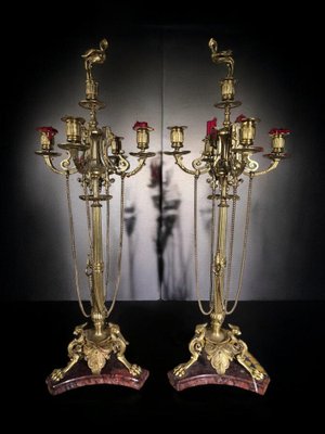 French 19th-Century Greek Candleholders, 1890s, Set of 2-FDW-2039635