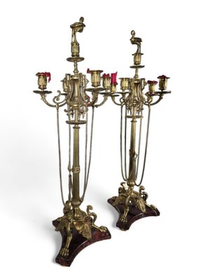 French 19th-Century Greek Candleholders, 1890s, Set of 2-FDW-2039635