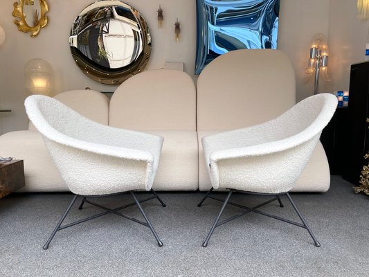 French 58 Armchairs by Dangles & Defrance for Burov, 1950s, Set of 2-FUE-1003662