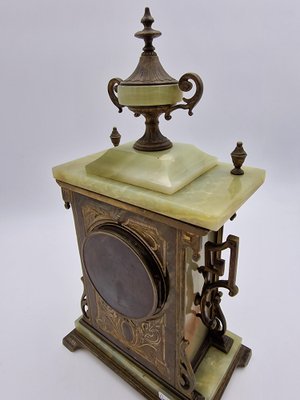 French Alabaster Clock, Early 20th Century-RKF-1779642