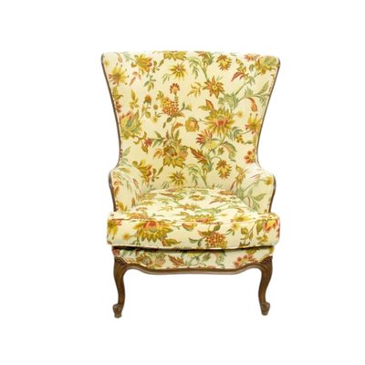 French Armchair in Fabric and Wood-TCS-2017514