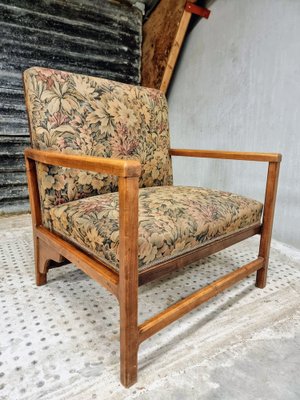 French Armchair with Floral Pattern, 1930s-IFQ-1804447